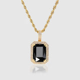 ONYX AND GOLD GEM PENDANT