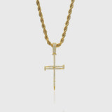 ICED NAIL CROSS PENDANT [18K GOLD]