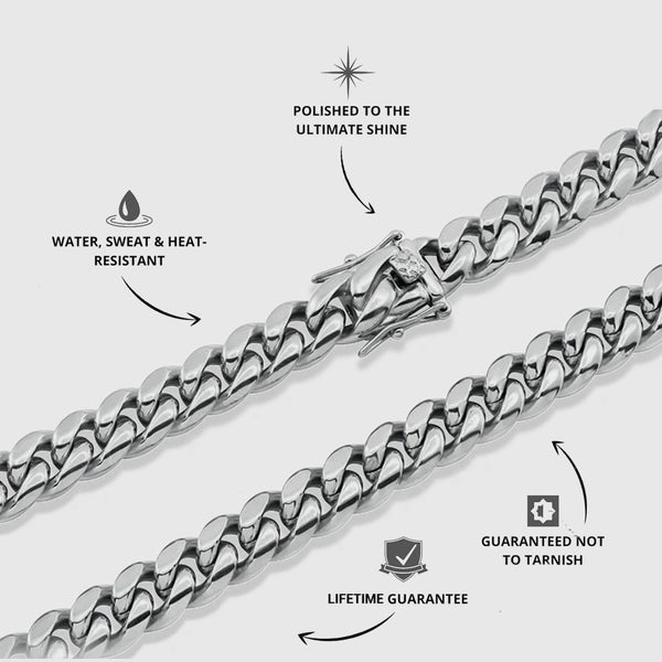 CUBAN BRACELET [SILVER] 8MM - Valsae