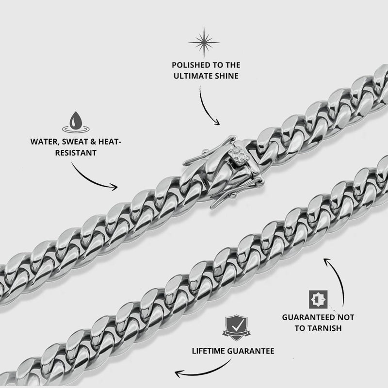 CUBAN BRACELET [SILVER] 8MM - Valsae