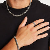 CUBAN RING [18K WHITE GOLD]