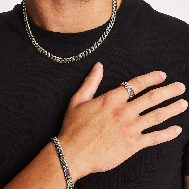 CUBAN RING [18K WHITE GOLD]