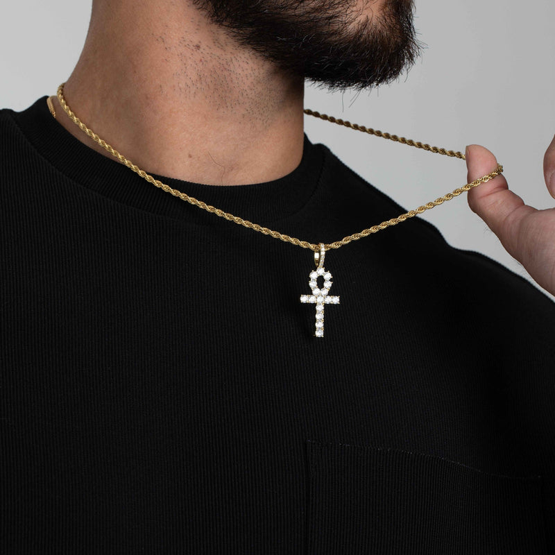 ICED ANKH PENDANT [18K GOLD]