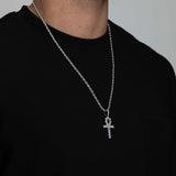 ICED ANKH PENDANT [18K WHITE GOLD]