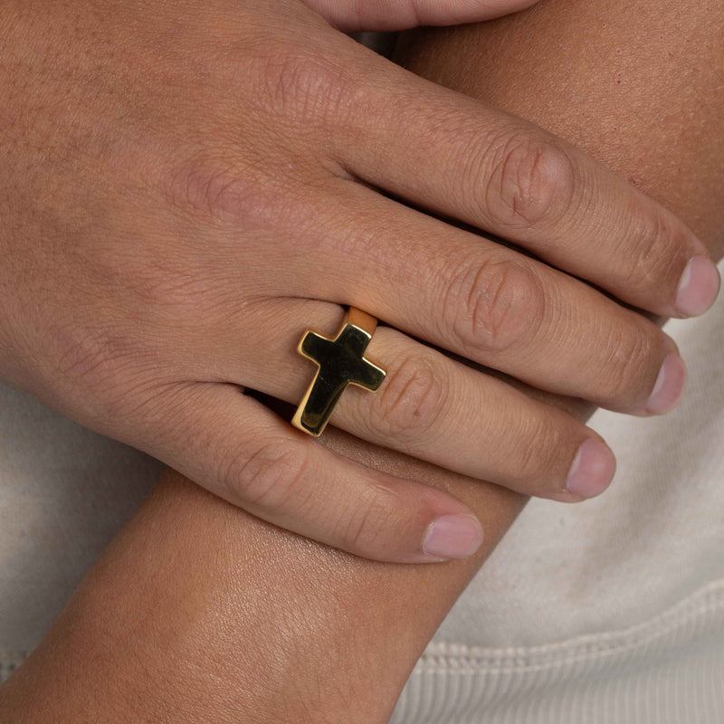 CROSS RING [18K GOLD]