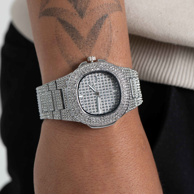 ICED FROSTBITE CIRCULAR DIAL [18K WHITE GOLD]