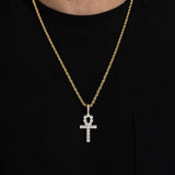 ICED ANKH PENDANT [18K GOLD]