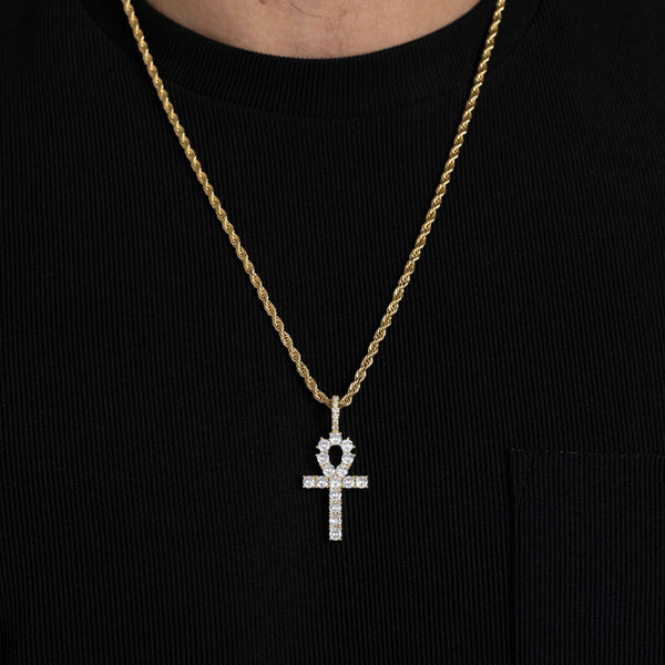 ICED ANKH PENDANT [18K GOLD]