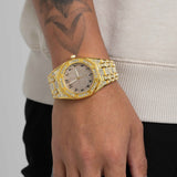 ICED EGYPTIAN DIAL DIAMOND WATCH [18K GOLD]