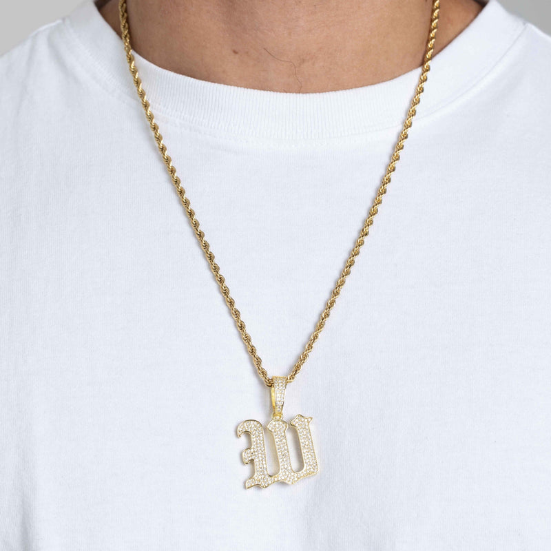 OLD ENGLISH LETTER PENDANT [18K GOLD]