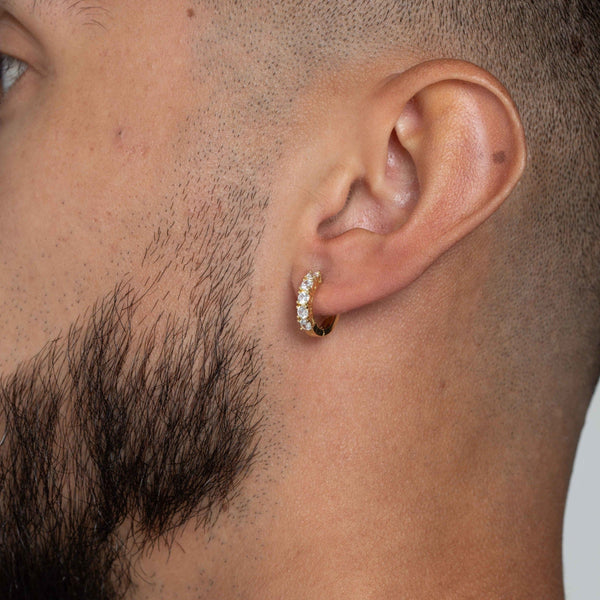 SINGLE ROW HOOP EARRING [18K GOLD]