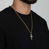 ICED ANKH PENDANT [18K GOLD]