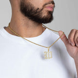 OLD ENGLISH LETTER PENDANT [18K GOLD]