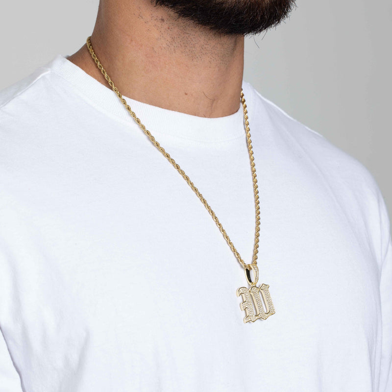 OLD ENGLISH LETTER PENDANT [18K GOLD]