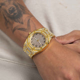 ICED EGYPTIAN DIAL DIAMOND WATCH [18K GOLD]