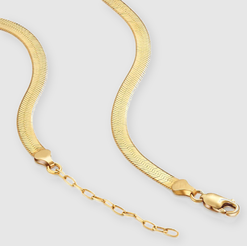 WOMEN'S HERRINGBONE CHAIN [18K GOLD] 6MM