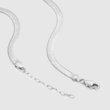 WOMEN'S HERRINGBONE CHAIN [18K WHITE GOLD] 3MM