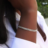 WOMENS MIAMI CUBAN BRACELET [18K WHITE GOLD] 5MM