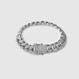 WOMEN'S ICED CUBAN BRACELET [18K WHITE GOLD] 8MM