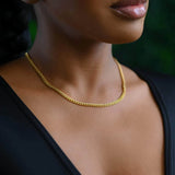 WOMENS MIAMI CUBAN CHAIN [18K GOLD] 3MM