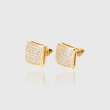 SQUARE STUD EARRINGS [18K GOLD]
