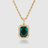 EMERALD AND GOLD GEM PENDANT