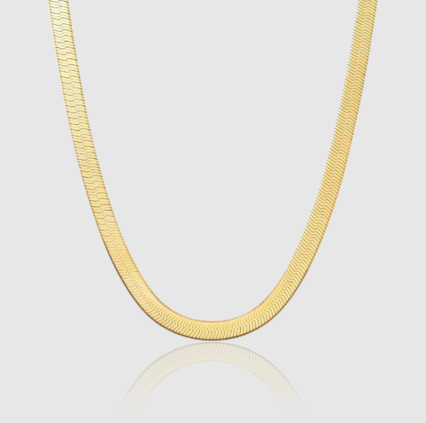WOMEN'S HERRINGBONE CHAIN [18K GOLD] 6MM