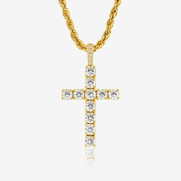 Iced Cross Pendant [Gold] - Valsae