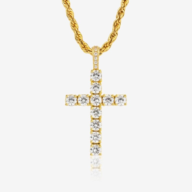 Iced Cross Pendant [Gold] - Valsae