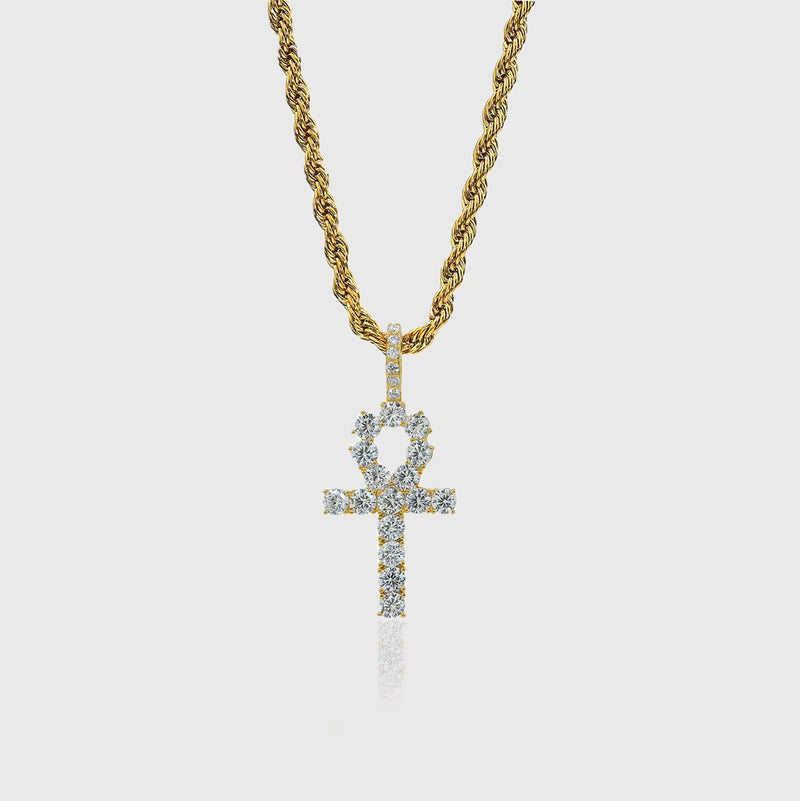 ICED ANKH PENDANT [18K GOLD]