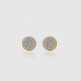 ICED ROUNDED EARRINGS [18K GOLD]