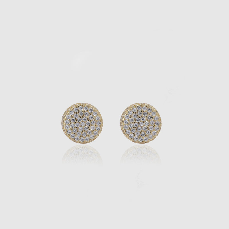ICED ROUNDED EARRINGS [18K GOLD]