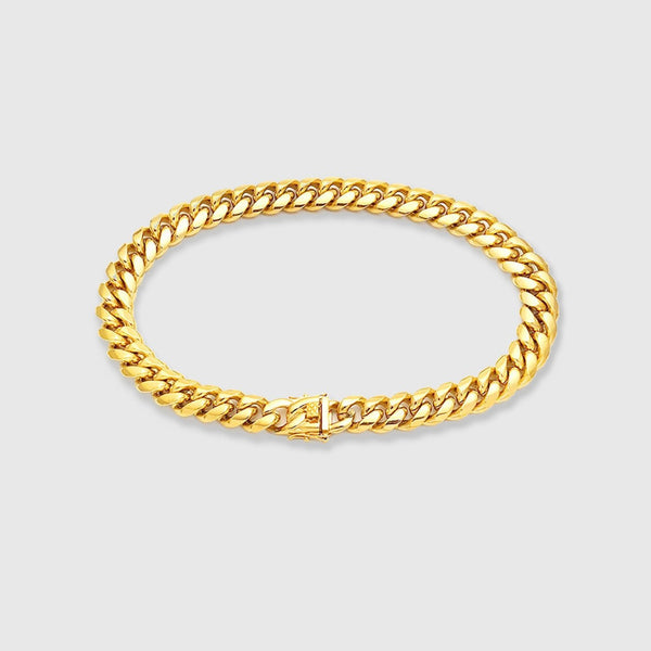 MIAMI CUBAN BRACELET [GOLD] 8MM - Malvos