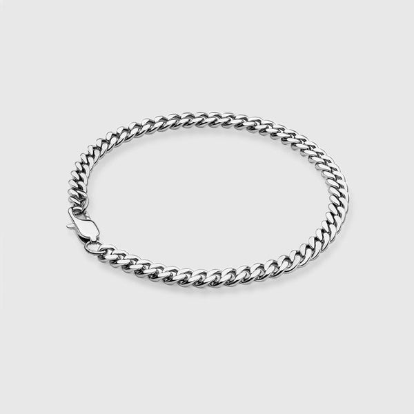 MIAMI CUBAN BRACELET [WHITE GOLD] 5MM - Malvos