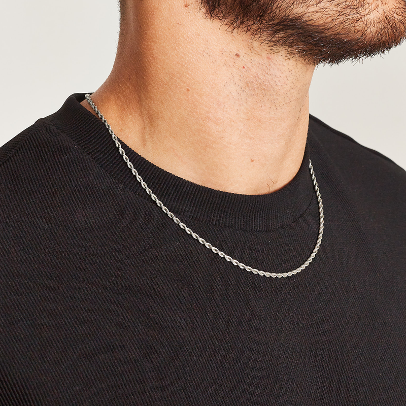 ROPE CHAIN [18K WHITE GOLD] 3MM