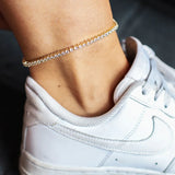 WOMEN'S ADJUSTABLE TENNIS ANKLET [18K GOLD] 3MM
