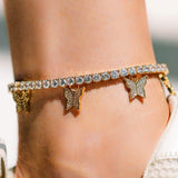WOMEN'S ADJUSTABLE BUTTERFLY ANKLET - Malvos