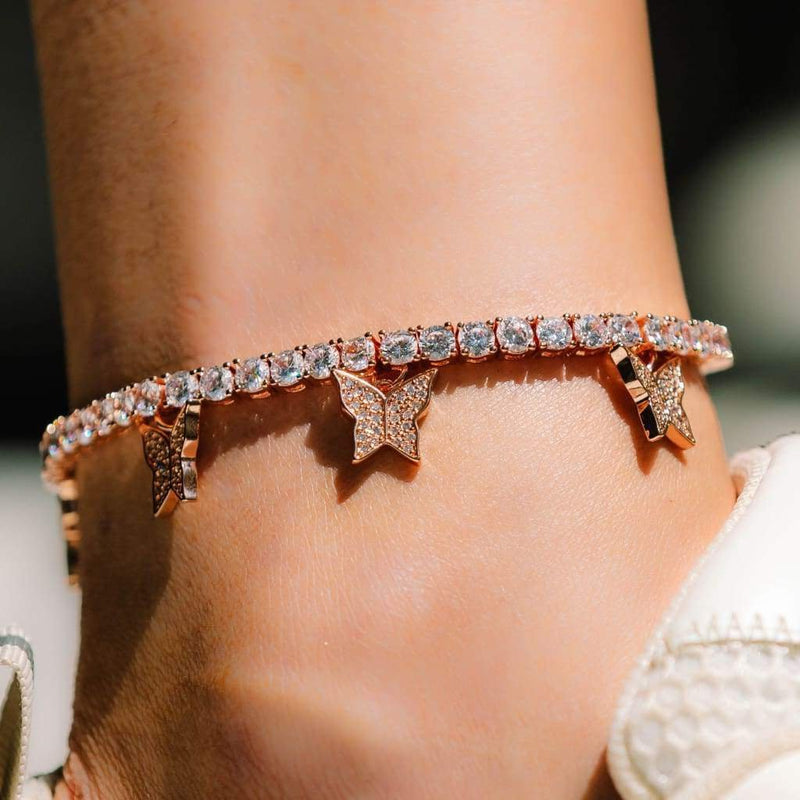 WOMEN'S ADJUSTABLE BUTTERFLY ANKLET - Malvos