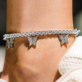 WOMEN'S ADJUSTABLE BUTTERFLY ANKLET - Malvos