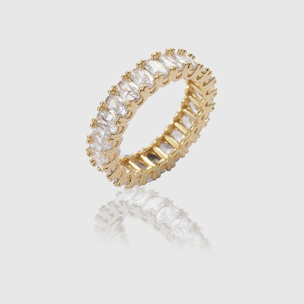 WOMEN'S BAGUETTE ETERNITY RING [18K GOLD] - Malvos