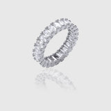 WOMEN'S BAGUETTE ETERNITY RING [WHITE GOLD] - Malvos
