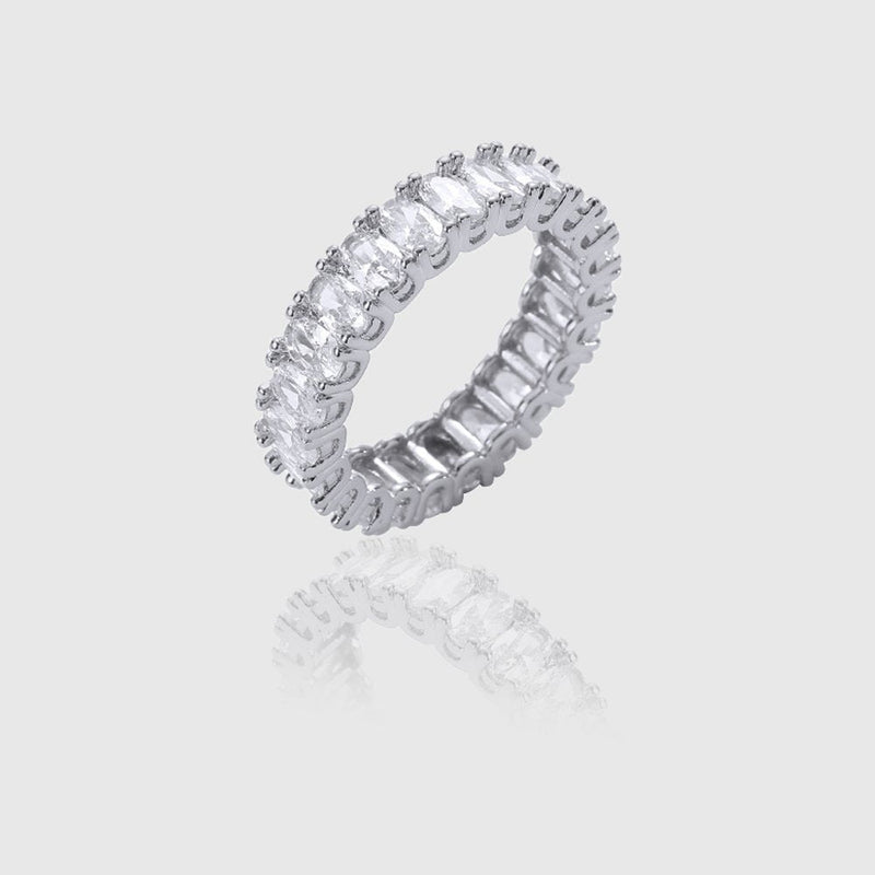 WOMEN'S BAGUETTE ETERNITY RING [WHITE GOLD] - Malvos