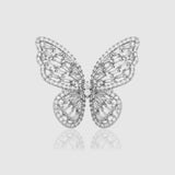 WOMENS BAGUETTE STONE BUTTERFLY RING - Malvos