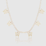 WOMENS BUTTERFLY TENNIS CHAIN [GOLD] - Malvos