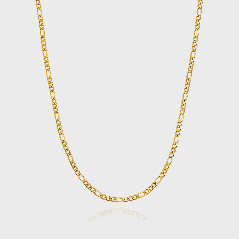 WOMEN'S FIGARO CHAIN [GOLD] 3MM - Malvos