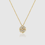 WOMENS MALVOS MAGNETIC MICRO FOUR LEAD CLOVER NECKLACE [GOLD] - Malvos
