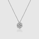 WOMENS MALVOS MAGNETIC MICRO FOUR LEAF CLOVER NECKLACE [SILVER] - Malvos
