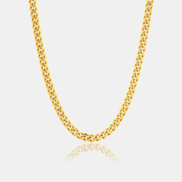 WOMEN'S MIAMI CUBAN CHAIN [18K GOLD] 5MM - Malvos
