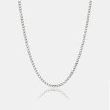 WOMEN'S MICRO CUBAN CHAIN [WHITE GOLD] 3MM - Malvos