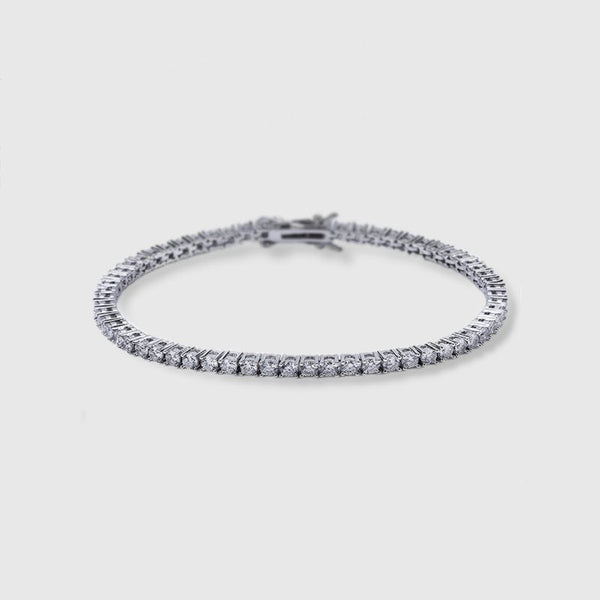 WOMEN'S MICRO TENNIS BRACELET [WHITE GOLD] 3MM - Malvos
